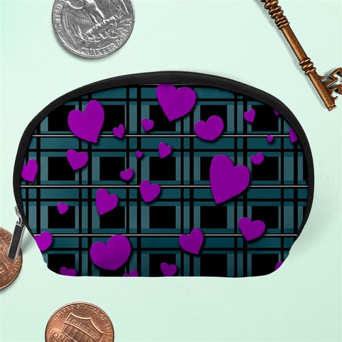 Purple love Accessory Pouches (Large)  from ArtsNow.com Back