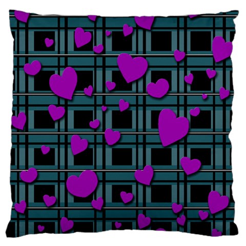 Purple love Large Flano Cushion Case (Two Sides) from ArtsNow.com Back