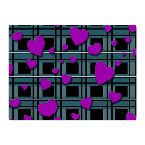 Purple love Double Sided Flano Blanket (Mini)  from ArtsNow.com 35 x27  Blanket Back