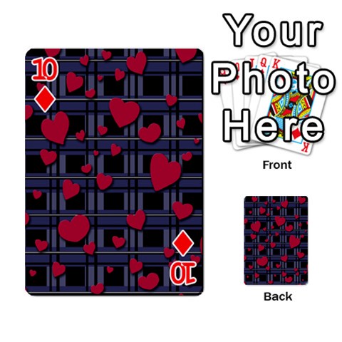 Decorative love Playing Cards 54 Designs  from ArtsNow.com Front - Diamond10