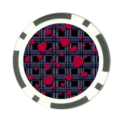 Decorative love Poker Chip Card Guards from ArtsNow.com Front