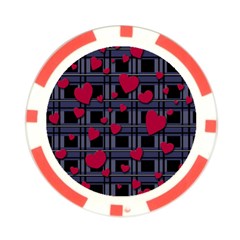 Decorative love Poker Chip Card Guards from ArtsNow.com Front