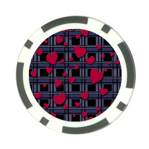 Decorative love Poker Chip Card Guards from ArtsNow.com Back