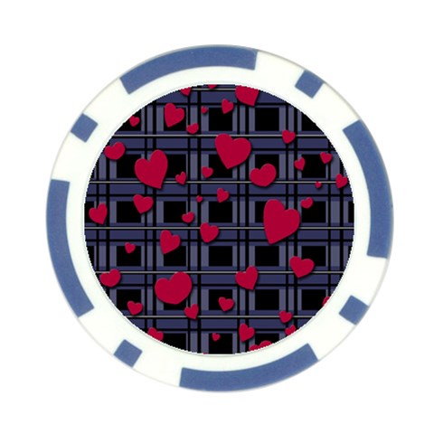 Decorative love Poker Chip Card Guards (10 pack)  from ArtsNow.com Front