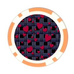 Decorative love Poker Chip Card Guards (10 pack)  from ArtsNow.com Back