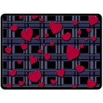 Decorative love Double Sided Fleece Blanket (Large) 