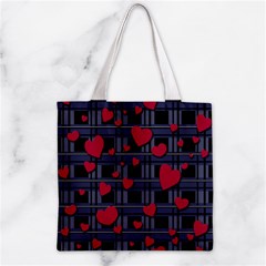 Decorative love Zipper Grocery Tote Bag from ArtsNow.com Back