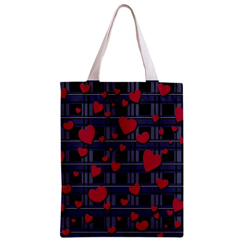 Decorative love Zipper Classic Tote Bag from ArtsNow.com Back