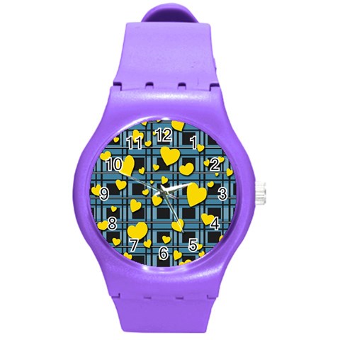 Love design Round Plastic Sport Watch (M) from ArtsNow.com Front