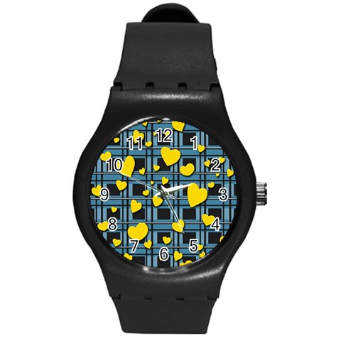 Love design Round Plastic Sport Watch (M) from ArtsNow.com Front