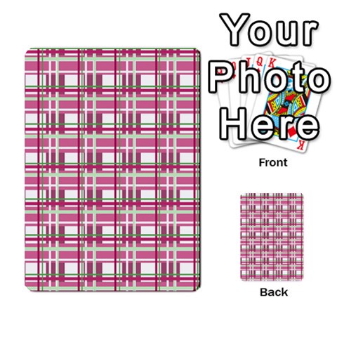 Pink plaid pattern Playing Cards 54 Designs  from ArtsNow.com Back