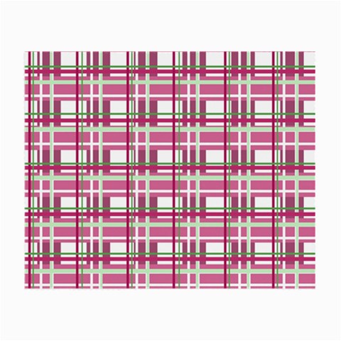 Pink plaid pattern Small Glasses Cloth (2 Back