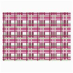 Pink plaid pattern Large Glasses Cloth (2-Side)