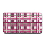 Pink plaid pattern Medium Bar Mats