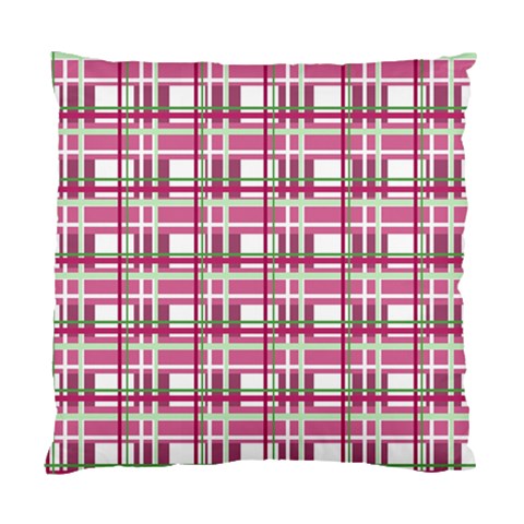 Pink plaid pattern Standard Cushion Case (Two Sides) from ArtsNow.com Back