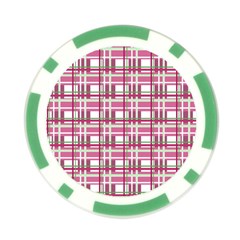 Pink plaid pattern Poker Chip Card Guards (10 pack)  from ArtsNow.com Front