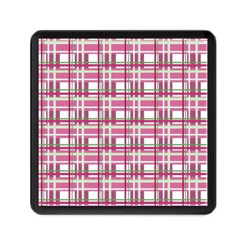 Pink plaid pattern Memory Card Reader (Square)  from ArtsNow.com Front