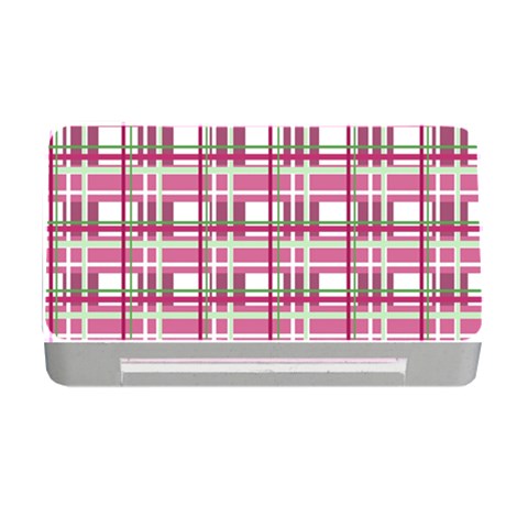 Pink plaid pattern Memory Card Reader with CF from ArtsNow.com Front