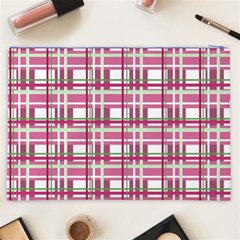 Pink plaid pattern Cosmetic Bag (XXL)  from ArtsNow.com Back