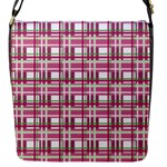 Pink plaid pattern Flap Messenger Bag (S)