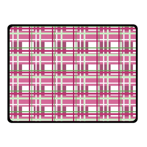 Pink plaid pattern Double Sided Fleece Blanket (Small)  from ArtsNow.com 45 x34  Blanket Back