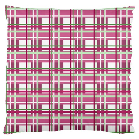 Pink plaid pattern Standard Flano Cushion Case (Two Sides) from ArtsNow.com Back