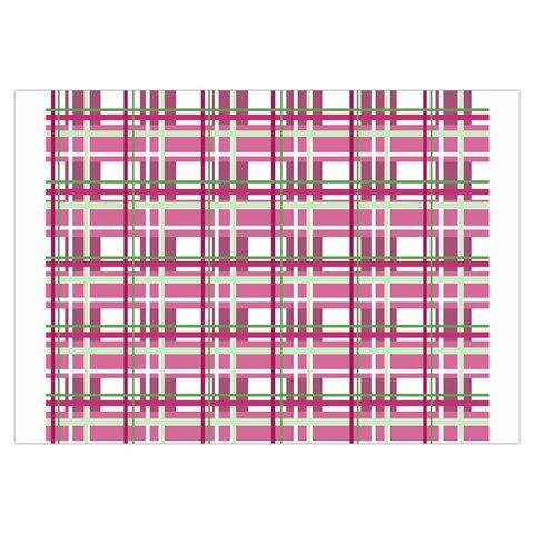 Pink plaid pattern Samsung Galaxy Note 4 Case (White) from ArtsNow.com Front