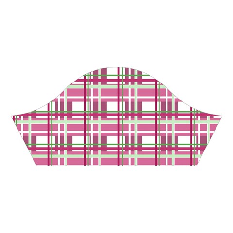 Pink plaid pattern Cotton Crop Top from ArtsNow.com Right Sleeve