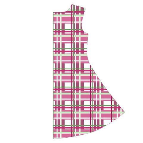 Pink plaid pattern Short Sleeve V Back Right