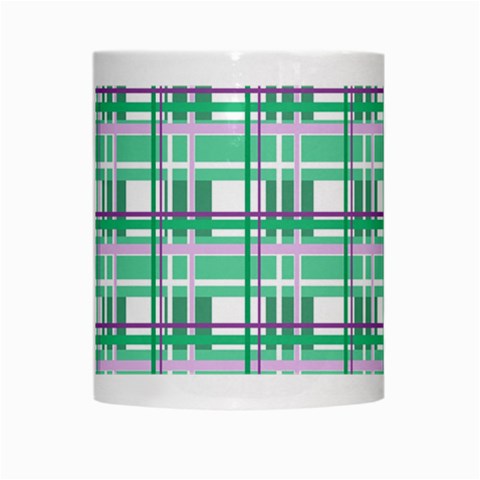 Green plaid pattern White Mugs from ArtsNow.com Center