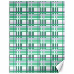 Green plaid pattern Canvas 12  x 16  