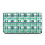 Green plaid pattern Medium Bar Mats