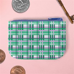 Green plaid pattern Mini Coin Purses from ArtsNow.com Back