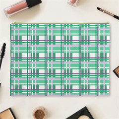 Green plaid pattern Cosmetic Bag (XL) from ArtsNow.com Front