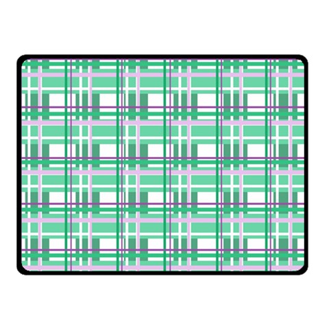 Green plaid pattern Double Sided Fleece Blanket (Small)  from ArtsNow.com 45 x34  Blanket Back