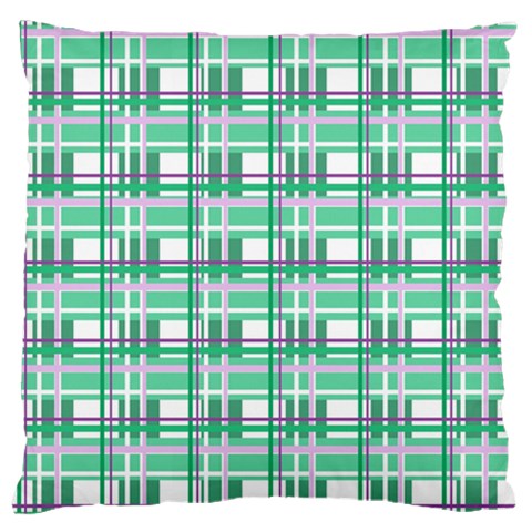 Green plaid pattern Standard Flano Cushion Case (Two Sides) from ArtsNow.com Back