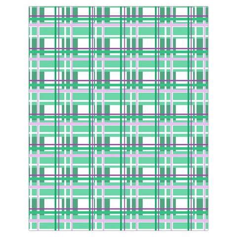 Green plaid pattern Drawstring Pouches (Extra Large) from ArtsNow.com Back