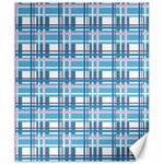 Blue plaid pattern Canvas 8  x 10 