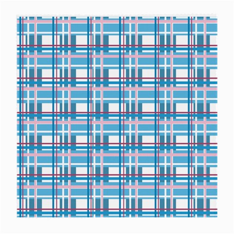 Blue plaid pattern Medium Glasses Cloth (2 Back