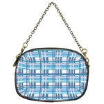 Blue plaid pattern Chain Purses (Two Sides) 