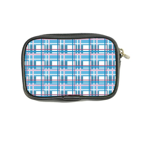 Blue plaid pattern Coin Purse from ArtsNow.com Back