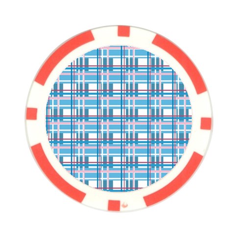 Blue plaid pattern Poker Chip Card Guards (10 pack)  from ArtsNow.com Front