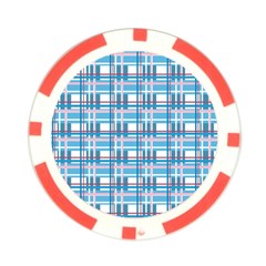 Blue plaid pattern Poker Chip Card Guards (10 pack)  from ArtsNow.com Back