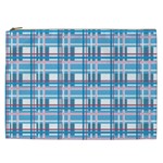 Blue plaid pattern Cosmetic Bag (XXL) 