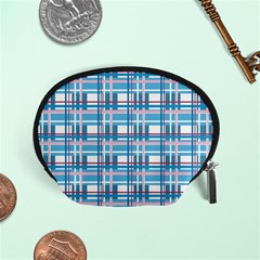 Blue plaid pattern Accessory Pouches (Small)  from ArtsNow.com Front