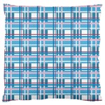 Blue plaid pattern Standard Flano Cushion Case (One Side)