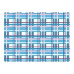 Blue plaid pattern Double Sided Flano Blanket (Mini) 