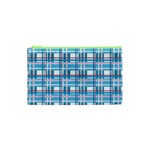 Blue plaid pattern Cosmetic Bag (XS)