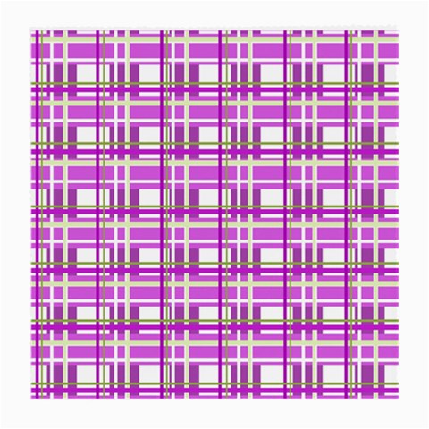 Purple plaid pattern Medium Glasses Cloth (2 Back