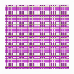 Purple plaid pattern Medium Glasses Cloth (2 Back